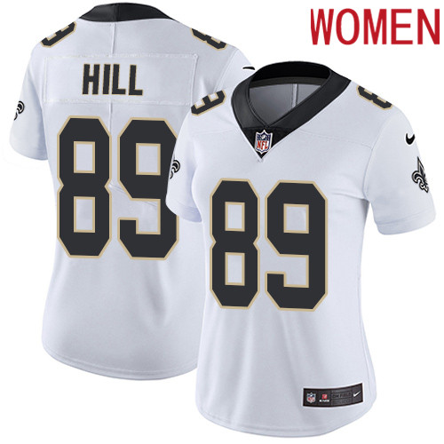 2019 Women New Orleans Saints #89 Hill white Nike Vapor Untouchable Limited NFL Jersey